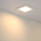 Встраиваемый светильник-панель   5W Белый теплый  020123 DL-93x93M-5W 220V IP20 квадратный белый