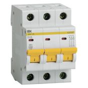 Автоматический выключатель 3п 10А ВА47-29 D 4,5кА MVA20-3-010-D KARAT IEK