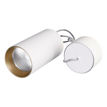 Подвесной светильник 15W Белый теплый 022944 SP-POLO-R85-2  220V IP20 цилиндр белый с золотой вставкой