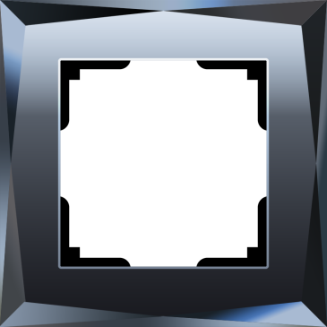 Рамка стеклянная 1 пост WERKEL Diamant WL08-Frame-01 / W0011208 черный
