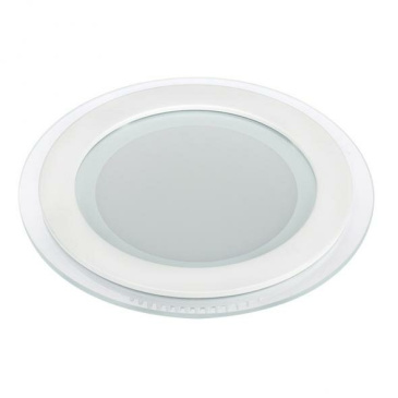 Встраиваемый светильник-панель  16W Белый 016572  LT-R200WH  стекло 220V IP20 круглый белый