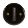 Ретро выключатель фарфоровый МезонинЪ 90401/05 черный  4 положения с цельной накладкой
