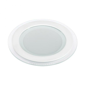 Встраиваемый светильник-панель  12W Белый 016569  LT-R160WH стекло 220V IP20 круглый белый