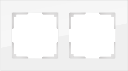 Рамка стеклянная 2 поста WERKEL Favorit WL01-Frame-02 / W0021101  белый