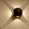 светильник   8W Белый теплый 021818 LGD-Wall-Orb-4B 4 широких луча  220V IP54 круглый накладной черный