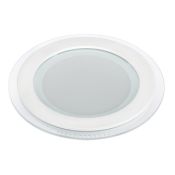 Встраиваемый светильник-панель  16W Белый дневной 016575  LT-R200WH  стекло 220V IP20 круглый белый Уценка!!! с витрины
