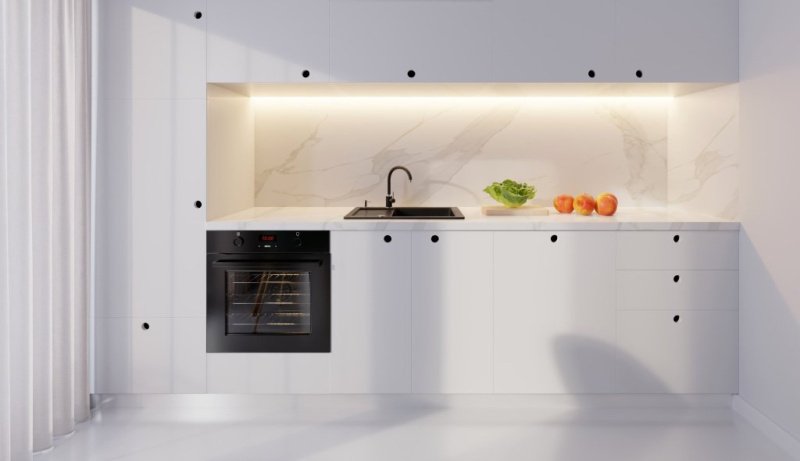 Светодиодная подсветка рабочей зоны на кухне под шкафами (20 фото и видео установки)