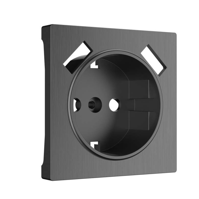 Накладка для розетки с USB  WERKEL WL04-USB-CP / W1179504 графит рифленый