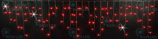 гирлянда БАХРОМА   8W   Красный,  Rich LED RL-i3*0.5F-T/R, прозрачный провод 3x0.5 м., соединяемая, 220V, 112 Led, IP54, мерцание