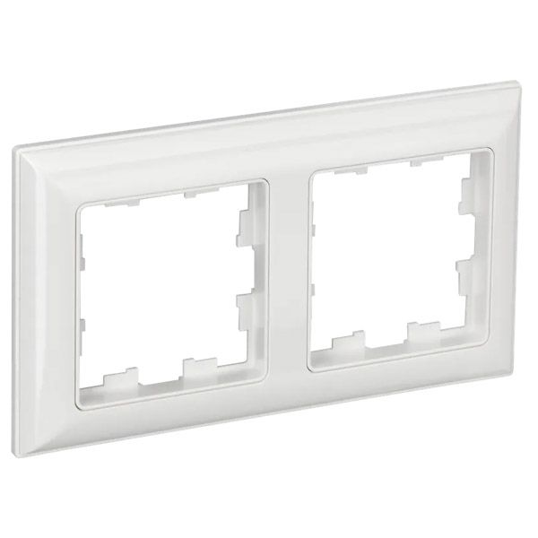 Рамка пластик 2 поста IEK BRITE BR-M22-12-K01 РУ-2-Бр белый/белый