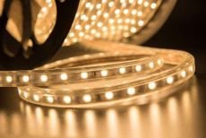 Светодиодная лента Белый теплый 5060 220V 14.4W/m 60Led/метр герм 00000000941  LT560-WW-50 IP68