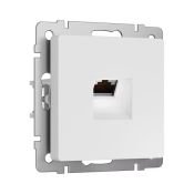 Розетка встраиваемая компьютерная  одиночная WERKEL Ethernet  RJ-45 W5120001 белый матовый