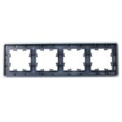Рамка стеклянная 4 поста IEK BRITE BR-M42-G-41-K53 РУ-4-2-Бр графит RE