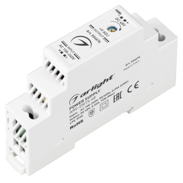 Блок питания (AC-DC) 48V  15W 034674 ARV-DR15-48 на din рейку