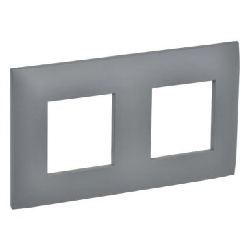 Рамка пластик 2 поста IEK SKANDY SK-M22-K03 SK-F02Gr серый