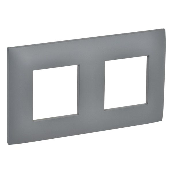 Рамка пластик 2 поста IEK SKANDY SK-M22-K03 SK-F02Gr серый