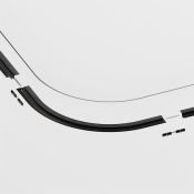 Коннектор радиусный D600 встраиваемый под ГКЛ 9,5мм Levity TRA184-R600-12B чёрный