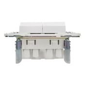 Выключатель встраиваемый двухклавишный проходной IEK SKANDY SK-V22-0-10-K01 SK-V05W арктический белый