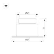 Встраиваемый светильник   5W Белый теплый 047291 MS-GLORY-BUILT-R54 Warm3000 60 deg 220V IP54 круглый никель