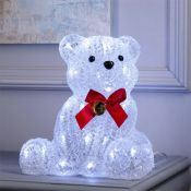 фигура светодиодная МИШКА 25 см, 40 LED, 220V, свечение белое