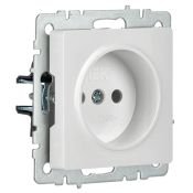 Штепсельная розетка встраиваемая IEK BRITE 10А BR-R10-10-K01 РС10-1-0-БрБ без з/к и шторками белый