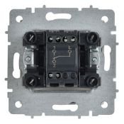 Выключатель встраиваемый одноклавишный проходной IEK BRITE BR-V12-0-10-K91 ВС10-1-6-БрАБ арктический белый