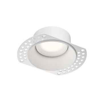 Встраиваемый светильник без лампы DENKIRS SPOT HIDE DK2140-WH GU10 круглый под шпаклевку белый