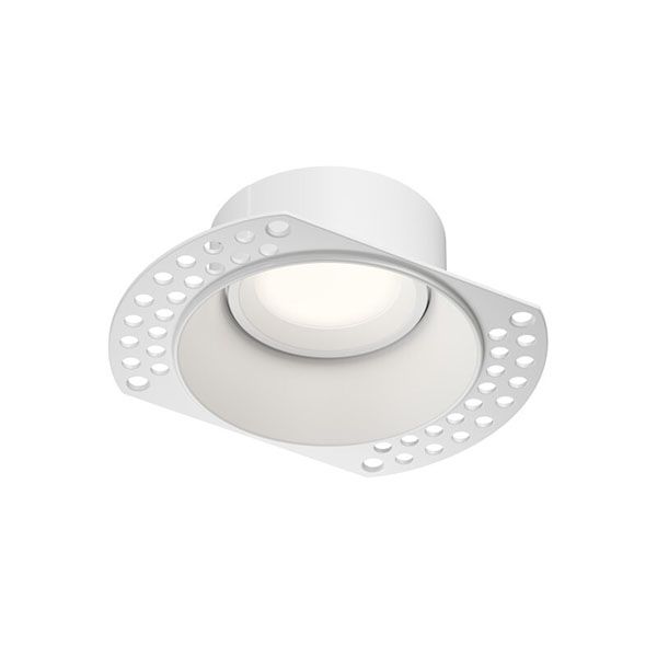 Встраиваемый светильник без лампы DENKIRS SPOT HIDE DK2140-WH GU10 круглый под шпаклевку белый