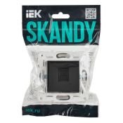 Розетка встраиваемая компьютерная IEK SKANDY SK-K10-1-K48 SK-K01T RJ45 кат.5E титан