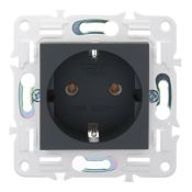 Штепсельная розетка встраиваемая IEK SKANDY 16А SK-R11-16-K53 SK-R05G с з/к без з/ш графит