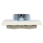 Штепсельная розетка встраиваемая двойная IEK BRITE 16А BR-R26-16-44-K10-F РСбш12-3-44-БрКр с кышкой в сборе бежевый IP44