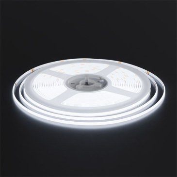 Светодиодная лента Белый COB 24V  7W/m 384Led/метр 00-380 PRO 3мм IP20