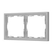 Рамка пластик 2 поста Arlight FRM-NOBE-SFPL-2-IS 059457 никель