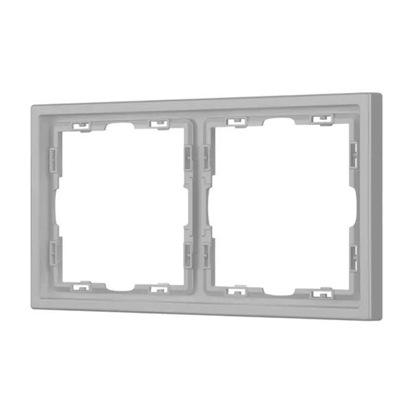 Рамка пластик 2 поста Arlight FRM-NOBE-SFPL-2-IS 059457 никель