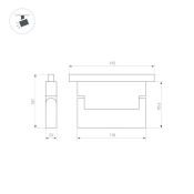 Трековый светильник   6W Белый теплый MAG-ORIENT-LASER-FOLD-S195 30deg 48V на магнитный шинопровод белый 035863 DALI