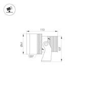 светильник  12W RGBW 032559  KT-RAY-COLOR-R61-12W 12V  IP67 на штырь темно-серый