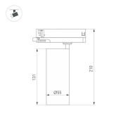 Трековый светильник   4W Белый теплый LGD-SILMA-4TR-R55 4 deg на шинопровод черный 060465