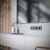 Розетка телевизионная встраиваемая VOLTUM S70 TV+RJ45 кат. 6 графит