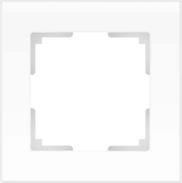 Рамка стеклянная 1 пост WERKEL Favorit WL01-Frame-01 / W0011105  белый матовый