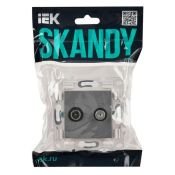Розетка встраиваемая комбинированная IEK SKANDY SK-AF20-O-K03 SK-A13Gr TV+SAT серый