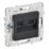 Розетка встраиваемая компьютерная двойная IEK SKANDY SK-K20-1-K53 SK-K03G RJ45 кат.5E графит