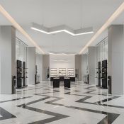 светильник  30W Белый дневной UL-00013518 ULO-K19A 30W-4000K-Z30-120 WHITE 220V IP40 линейный зигзагообразный подвесной белый