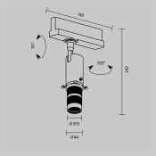 Трековый светильник 10W Белый дневной TR108-3-10W4K-B Гала / Gala Trinity IP20 чёрный