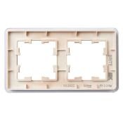 Рамка стеклянная 2 поста IEK BRITE BR-M22-G-41-K97РУ-2-2-Бр дымчатый RE