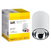 Накладной светильник без лампы IEK LIGHTING 4111 LT-UPB0-4111-GU10-1-K23 GU10 цилиндр белый/хром