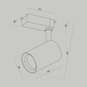 Трековый светильник 10W Белый дневной Вуоро/Vuoro Unity 60deg TR003-1-10W4K-W-W IP20 на шинопровод белый