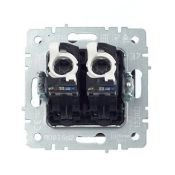 Розетка встраиваемая компьютерная двойная IEK BRITE BR-K20-1-K37 РК10-2-БрШ RJ45 кат.5E шампань