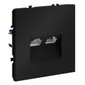 Розетка компьютерная встраиваемая VOLTUM S70 двойная RJ45+RJ45 кат.6 черный матовый