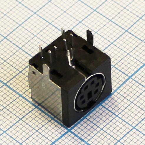 Mini DIN Гнездо на плату 6pin