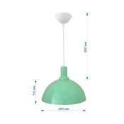 Подвесной светильник без лампы 12-105 1x15W E27 фигурный белый/мятный